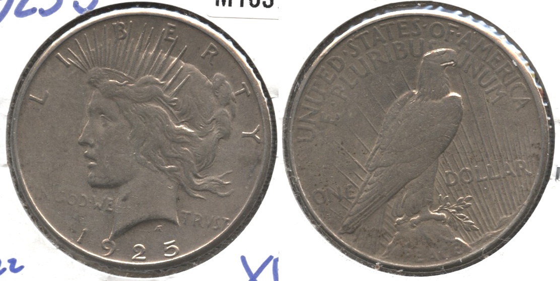 1925-S Peace Silver Dollar EF-40