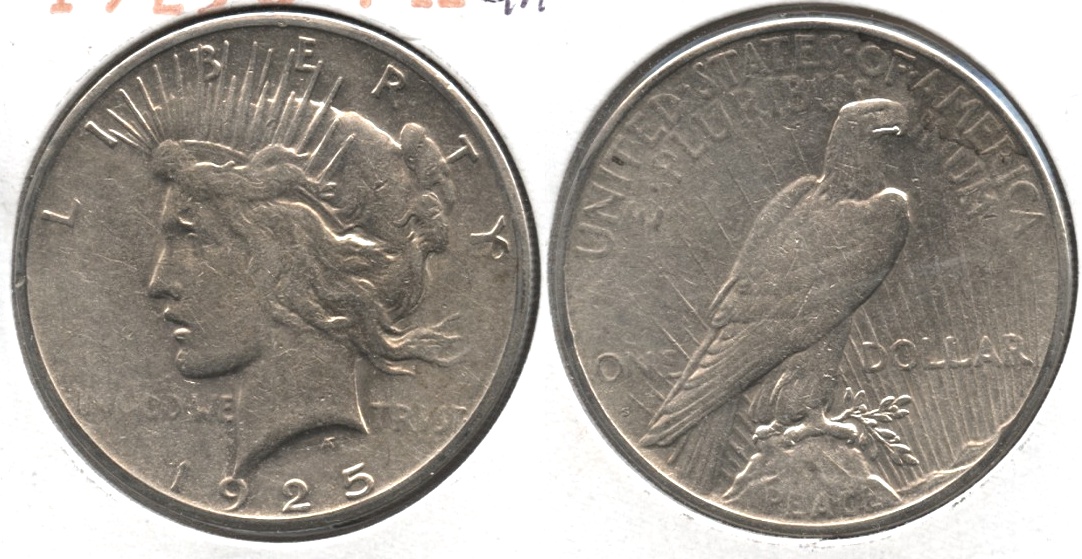 1925-S Peace Silver Dollar Fine-12 #e Cleaned