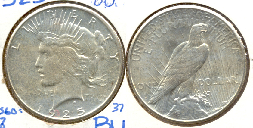 1925-S Peace Silver Dollar MS-60 b