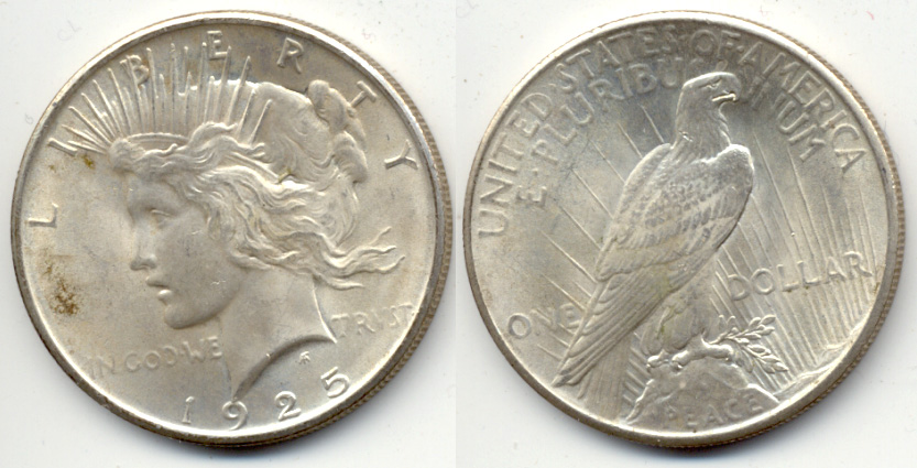 1925 Peace Silver Dollar AU-50