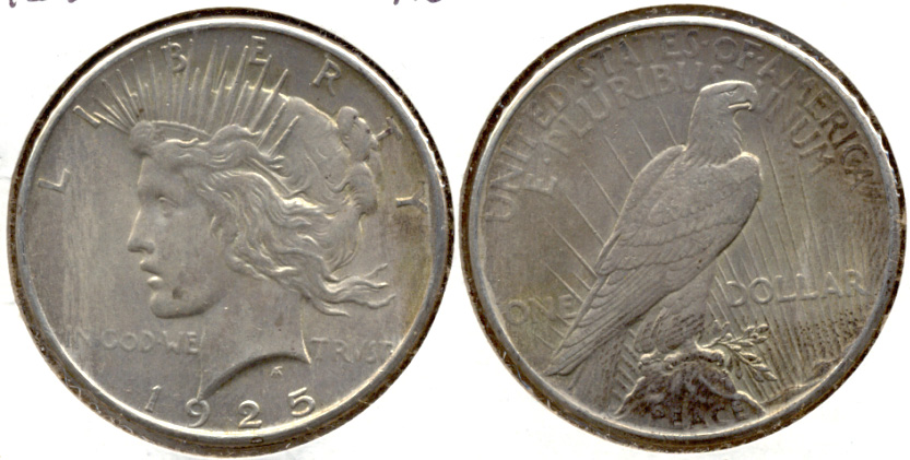 1925 Peace Silver Dollar AU-50 a