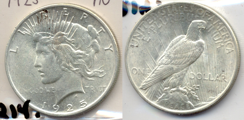 1925 Peace Silver Dollar AU-50 b