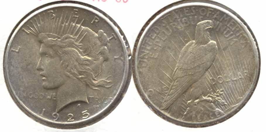 1925 Peace Silver Dollar AU-50 h