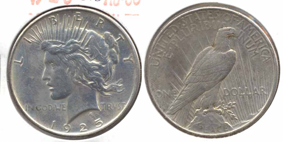 1925 Peace Silver Dollar AU-50 k Cleaned