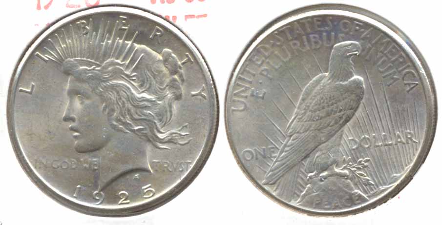 1925 Peace Silver Dollar AU-50 q