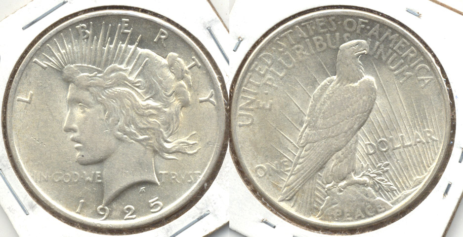 1925 Peace Silver Dollar AU-50 r