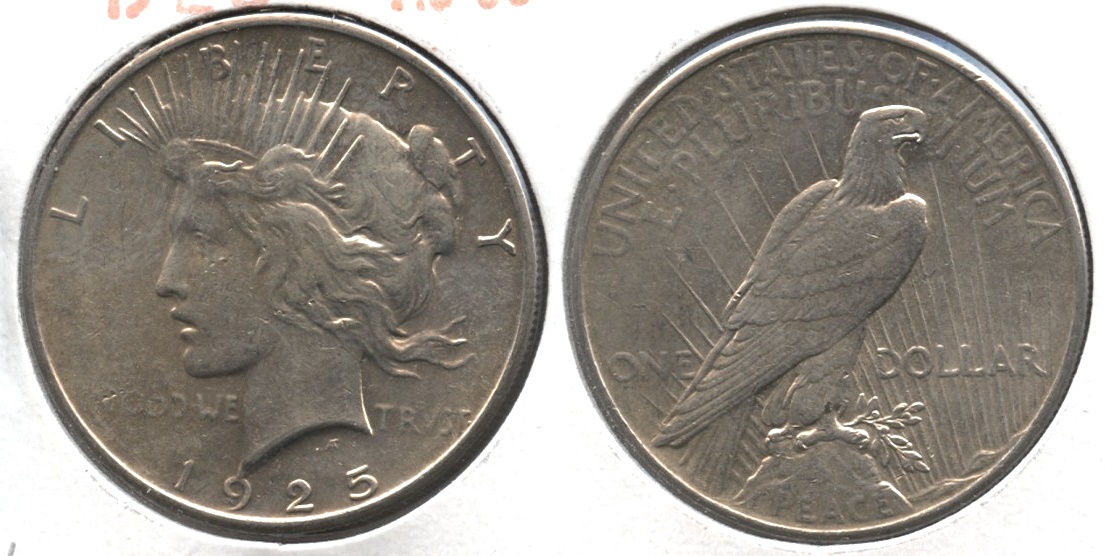 1925 Peace Silver Dollar AU-50 #y