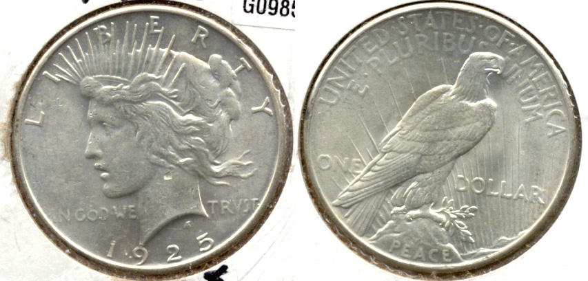 1925 Peace Silver Dollar MS-60 e