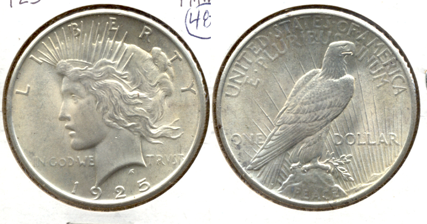 1925 Peace Silver Dollar MS-63 g