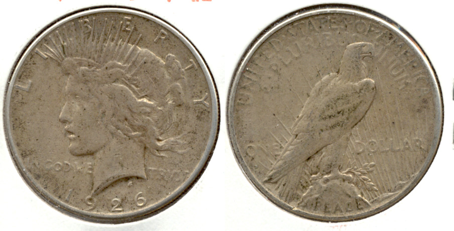 1926-S Peace Silver Dollar Fine-12 b