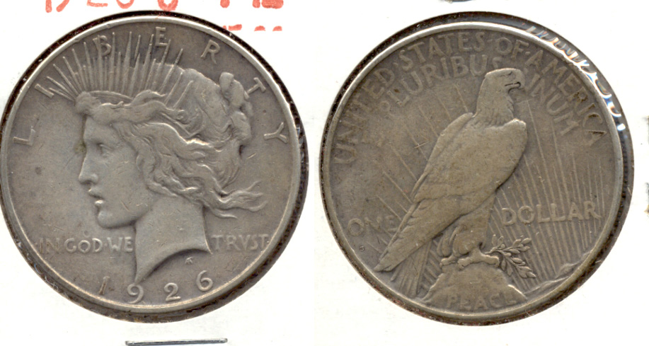 1926-S Peace Silver Dollar Fine-12 c