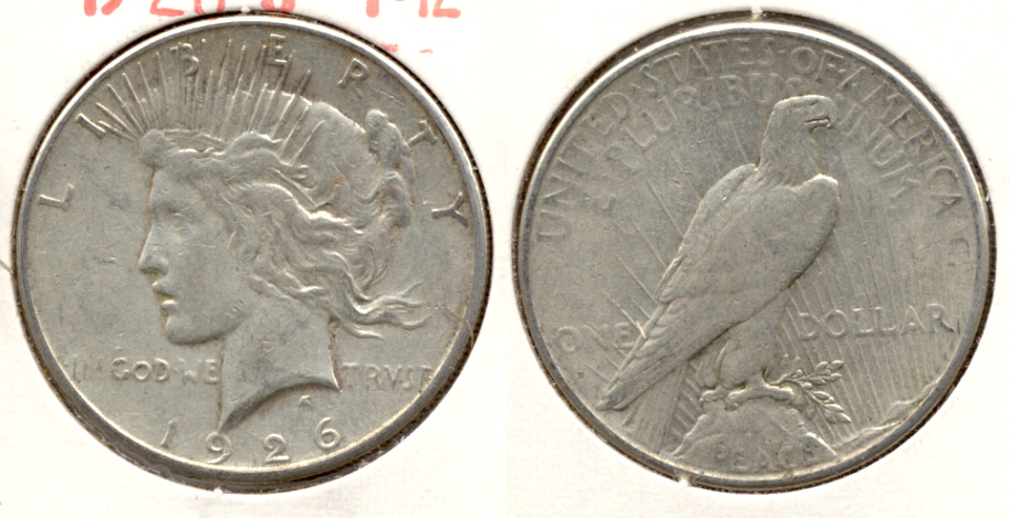1926-S Peace Silver Dollar Fine-12 f