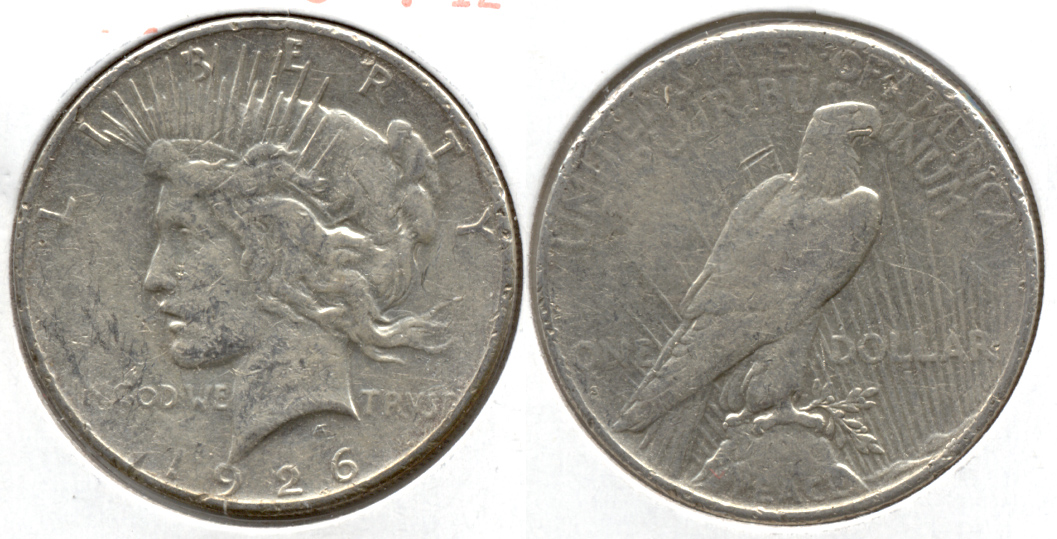1926-S Peace Silver Dollar Fine-12 i