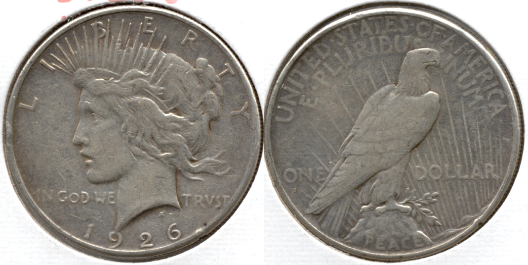 1926-S Peace Silver Dollar Fine-12 r