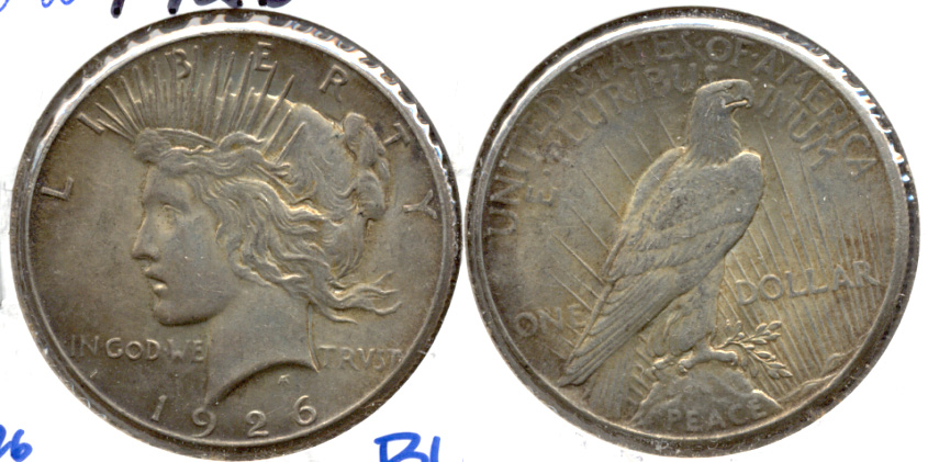 1926 Peace Silver Dollar MS-60 a