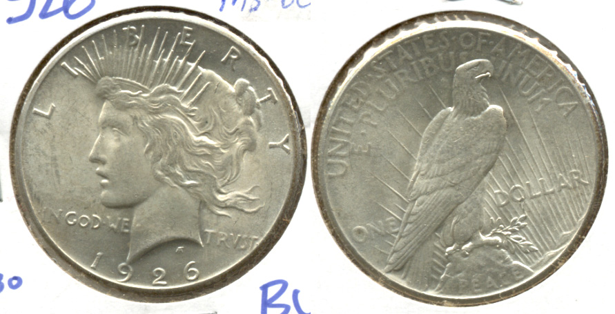 1926 Peace Silver Dollar MS-60 c