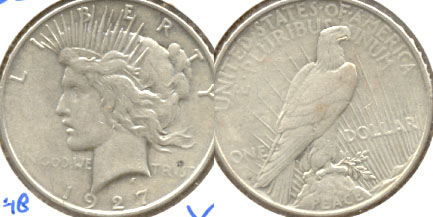 1927-D Peace Silver Dollar EF-40 a