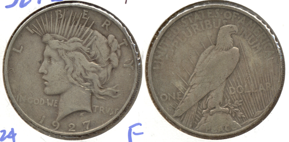 1927-D Peace Silver Dollar Fine-12 a