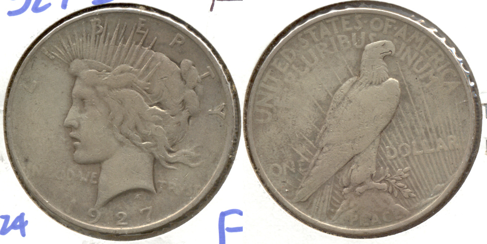 1927-D Peace Silver Dollar Fine-12 b