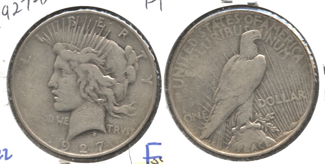 1927-D Peace Silver Dollar Fine-12 #g