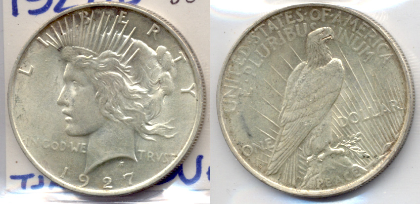 1927-D Peace Silver Dollar MS-60 a