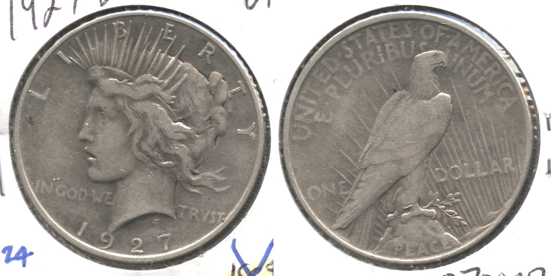 1927-D Peace Silver Dollar VF-20 #g