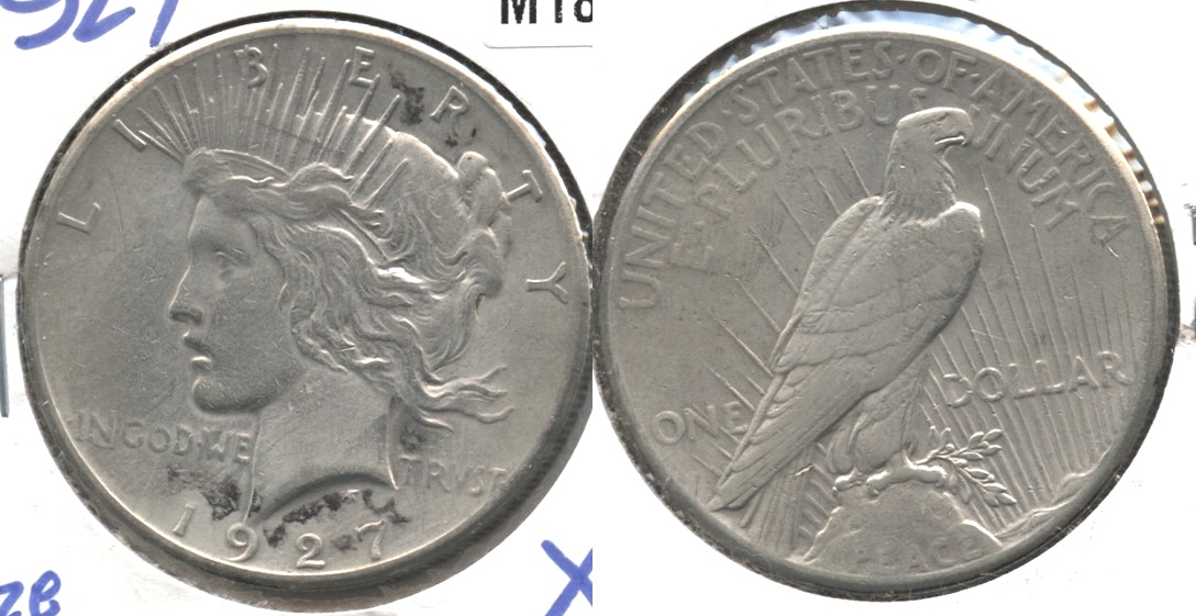 1927 Peace Silver Dollar EF-40 Cleaned #a