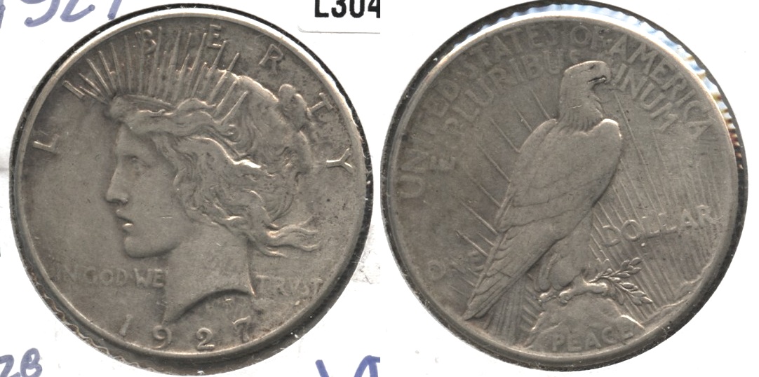 1927 Peace Silver Dollar VF-20