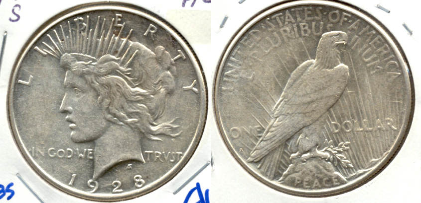 1928-S Peace Silver Dollar AU-50