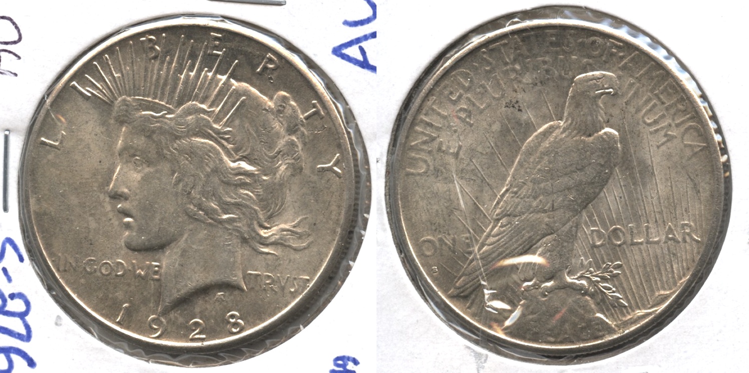 1928-S Peace Silver Dollar AU-50 #c