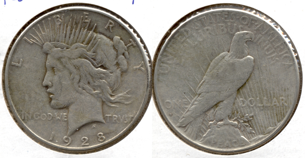 1928-S Peace Silver Dollar F-12 a