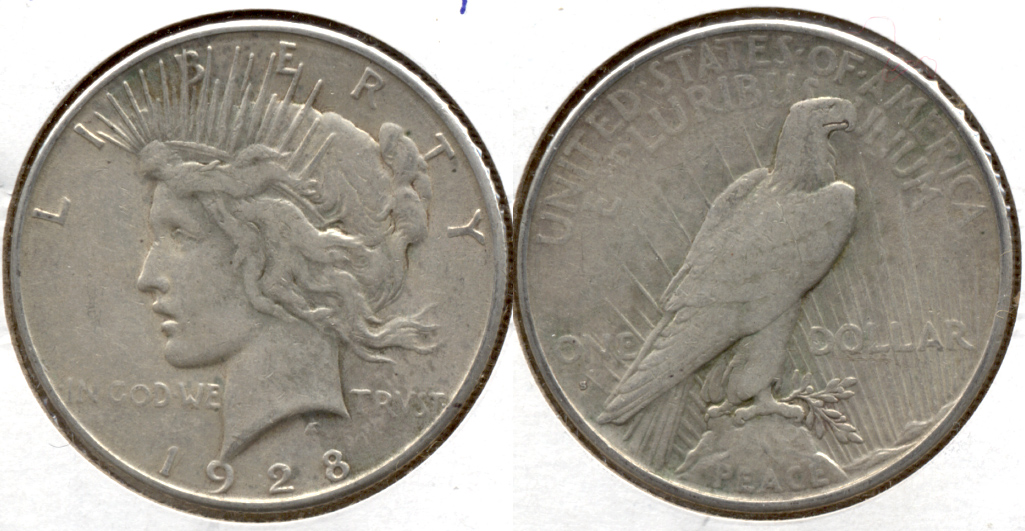 1928-S Peace Silver Dollar F-12 b