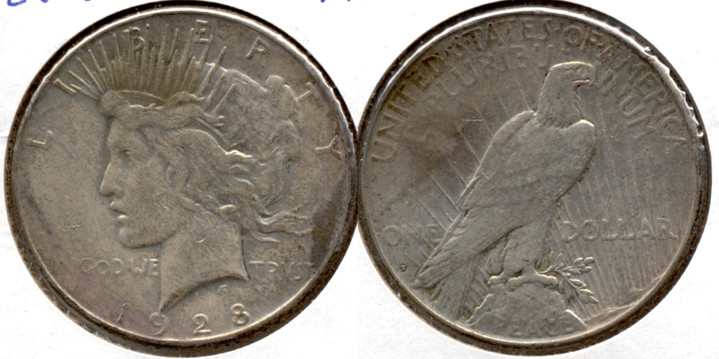 1928-S Peace Silver Dollar VF-20 c