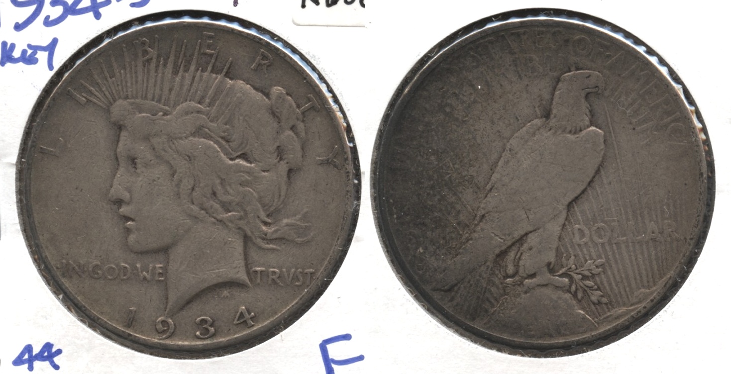 1934-S Peace Silver Dollar Fine-12 #i