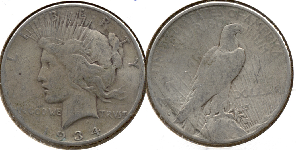 1934-S Peace Silver Dollar Good-4 c