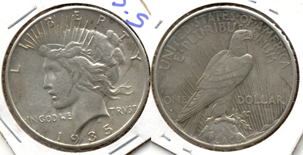 1935-S Peace Silver Dollar AU-50