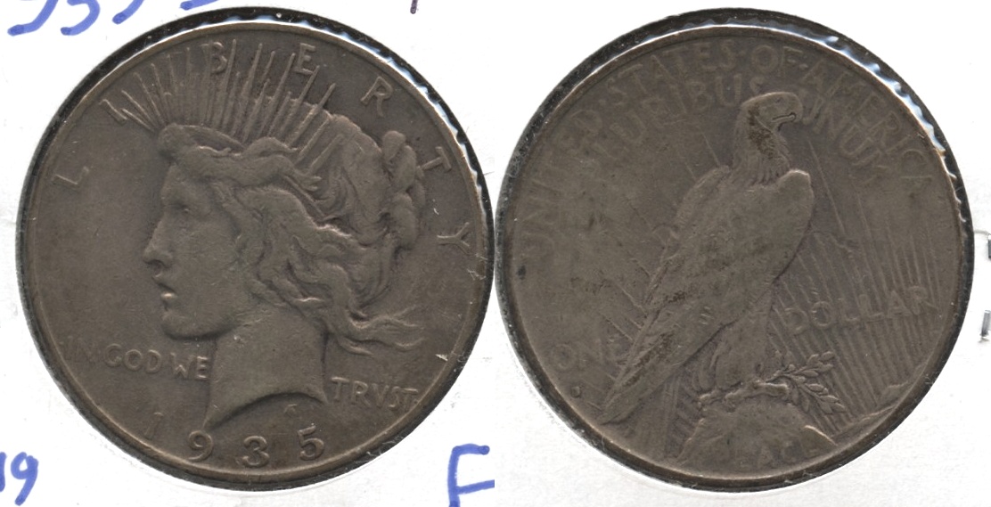 1935-S Peace Silver Dollar Fine-12 #a
