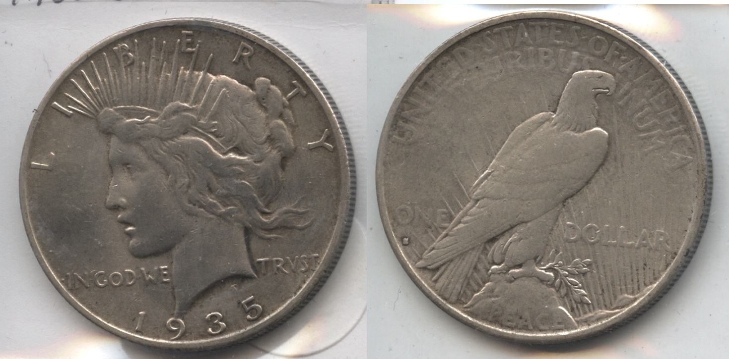 1935-S Peace Silver Dollar VF-20