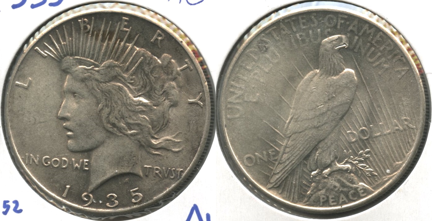 1935 Peace Silver Dollar AU-50 #j