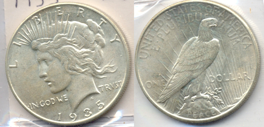 1935 Peace Silver Dollar MS-60