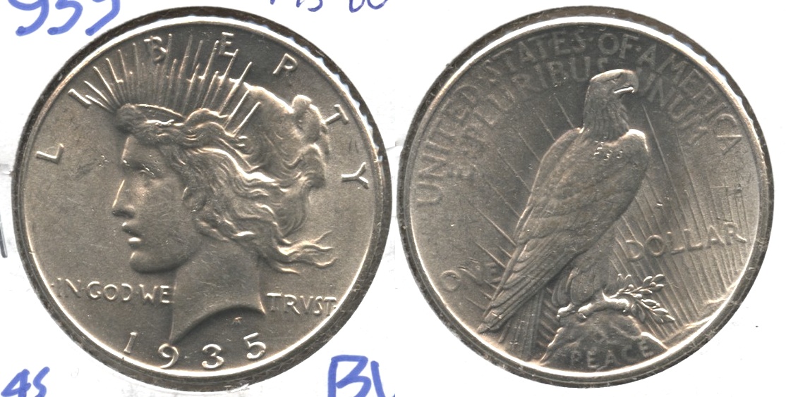 1935 Peace Silver Dollar MS-60 #d