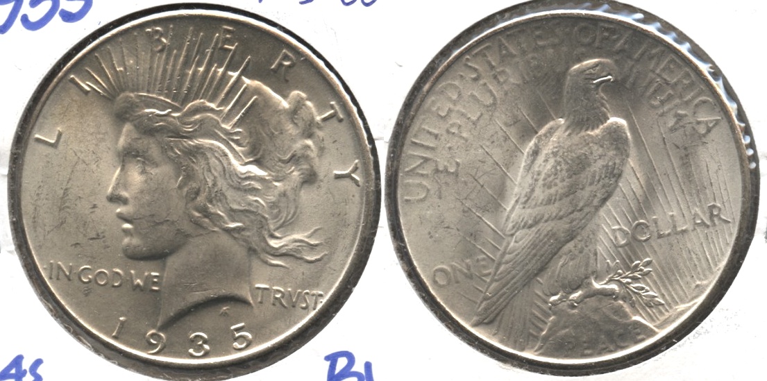 1935 Peace Silver Dollar MS-60 #e