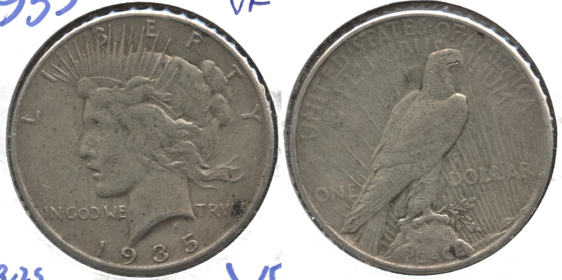 1935 Peace Silver Dollar VF-20 #b