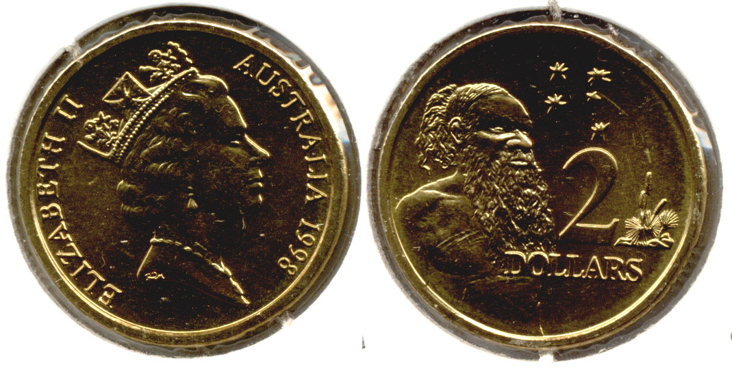 1998 Australia 2 Dollars MS-60