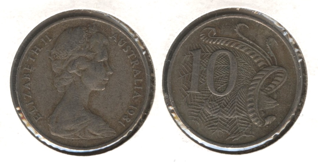 1981 Australia 10 Cents VF-20