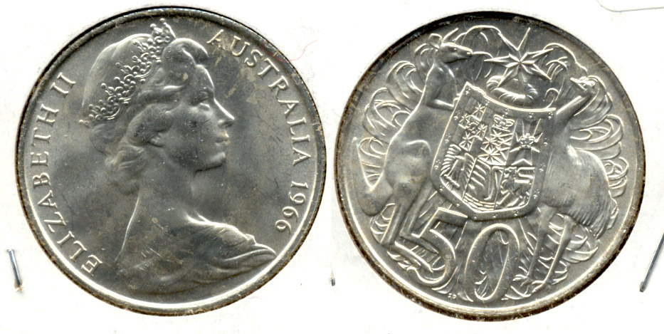1966 Australia 50 Cents MS-60