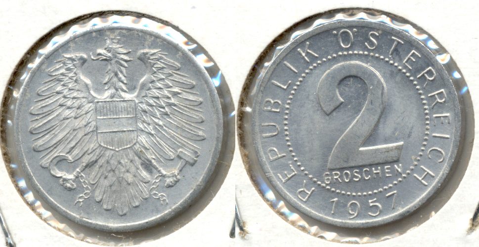 1957 Austria 2 Groschen MS