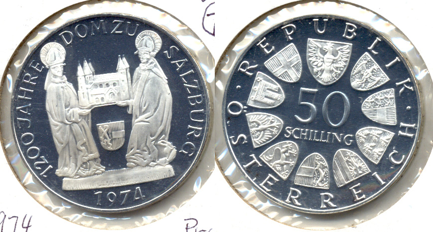 1974 Austria 50 Schilling Proof
