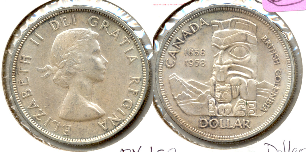 1958 Canada 1 Dollar AU-50