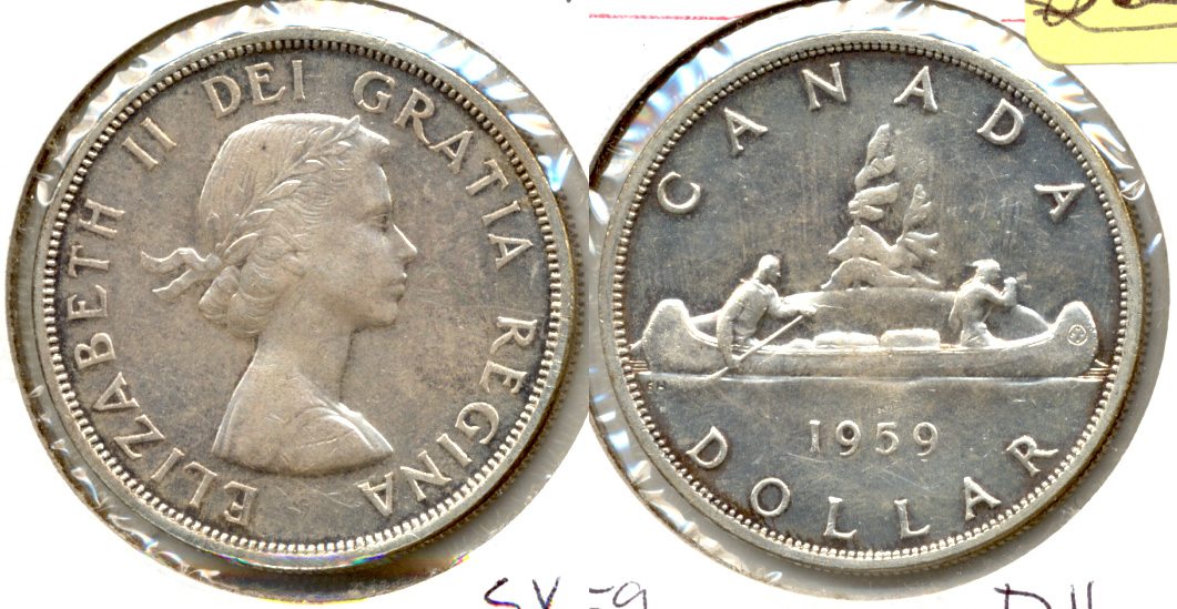1959 Canada 1 Dollar AU-50